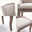 Ensemble de chaises de salle à manger Chic Mid-Century (ensemble de 2) - Dossier haut, structure en bois massif, accents bronze-1400282260