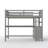 Kids Full Loft Bed with Drawers-2031957090