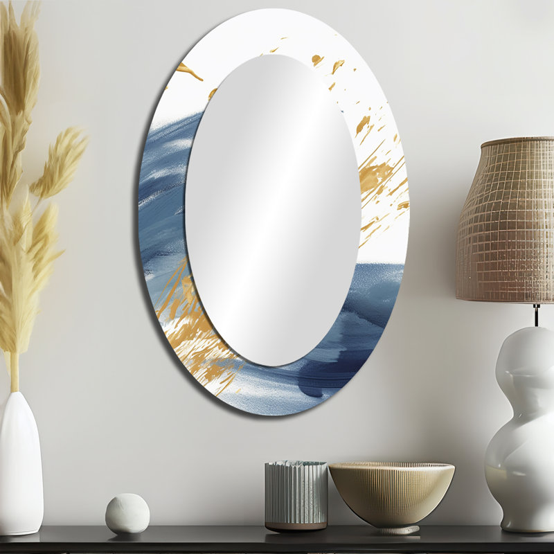 Lissie - Miroir abstrait en métal, 36 po x 24 po