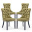 Chaises de salle à manger en velours, chaise de salle à manger rembourrée haut de gamme avec anneau clouté-674335096-674335099