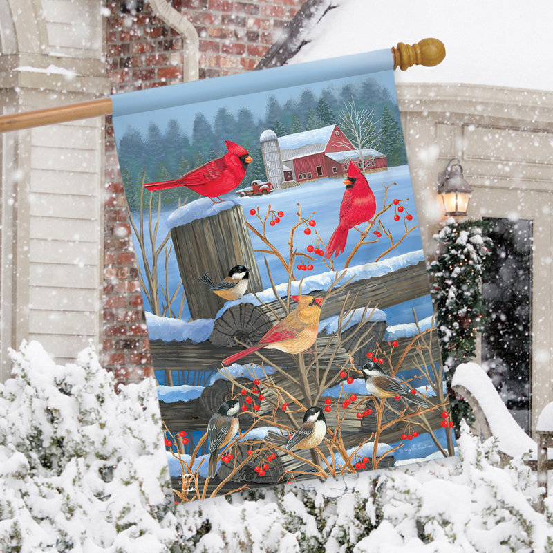 Drapeau de la maison des oiseaux de l'hiver