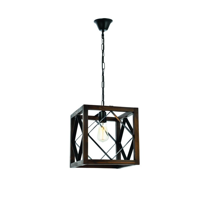 Luminaire suspendu carré à 1 lumière Logsdon