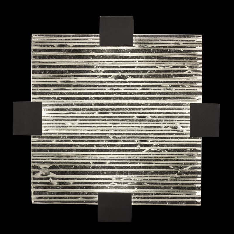 Terra LED Flush Mount, Black/Rake Clear