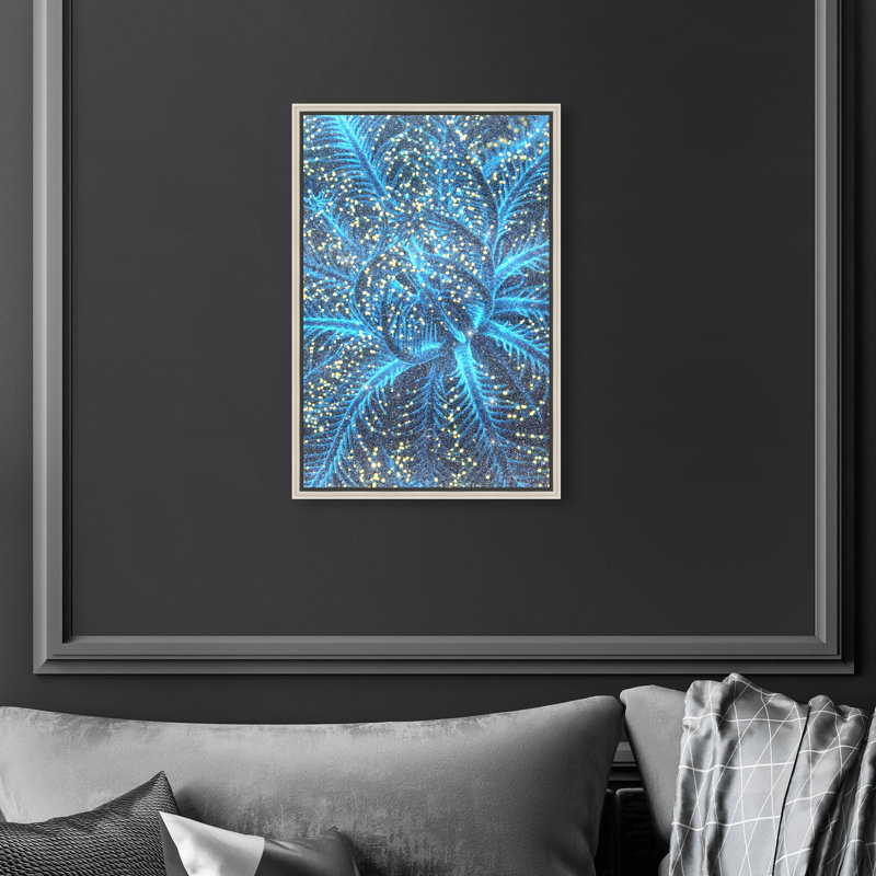 Neon Bloom Print by Oliver Gal, 16"H x 11"W, Silver Floater Frame
