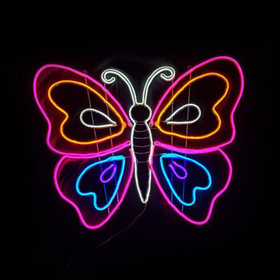 2D Butterfly Sign: Spring Pastels