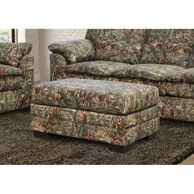Repose-pieds rectangulaire rembourré Union Rustic