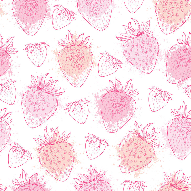 Impression sur toile tendue, fond de fraise, H 30 po x l 30 po