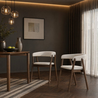 Upholstered Armchairs with Solid Wood Frame