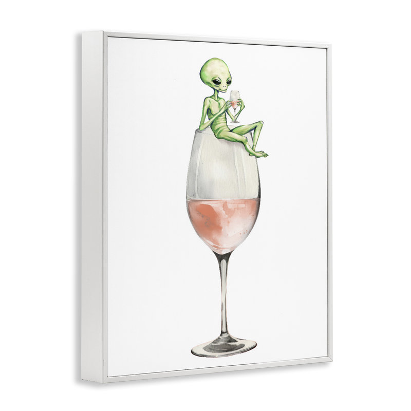 «Alounging Alien on Wine Glass», estampe numérique, design par Lil 'Rue, H 30 po x l 24 po