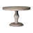 Auturo Round Mango Wood Hand Carved Pedestal Sienna Gray Finish Dining Table-125308501