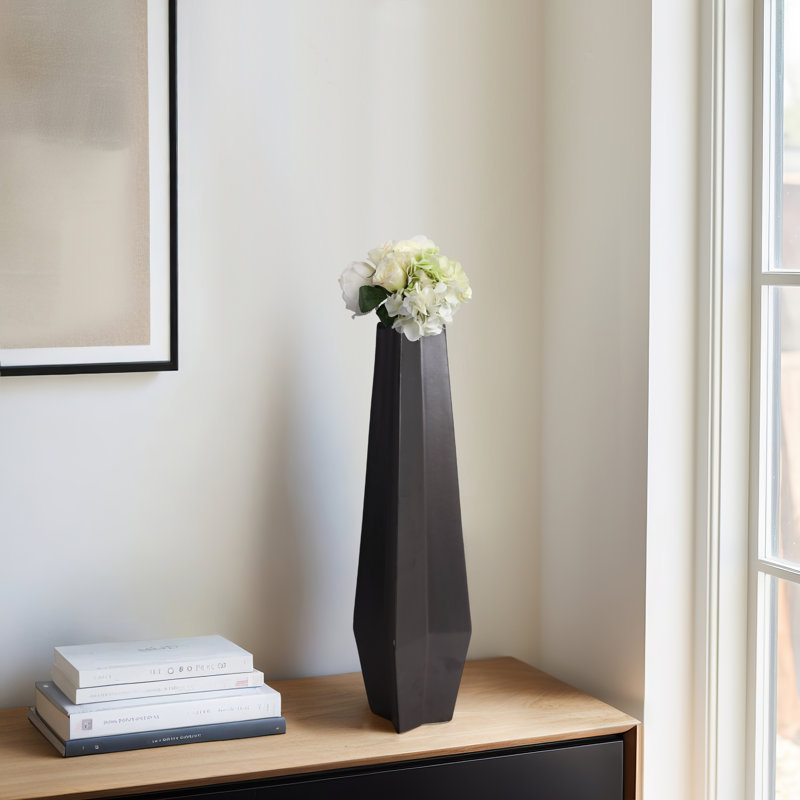 Grand vase en céramique 31 "Moines, H 24 po x l 6 po x P 6 po
