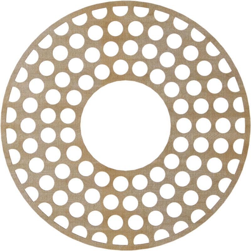 Médaillon de plafond de 30 po x 10 7/8 po x H 1/4 po Fink, H 38 po x l 38 po x P 0,25 po, Hickory
