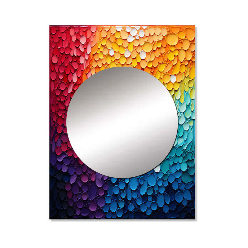Naqqash Hardedge Art Contrastant Cadence I - miroir mural peinture à bord rigide, miroir décoratif moderne, impression d'art en métal