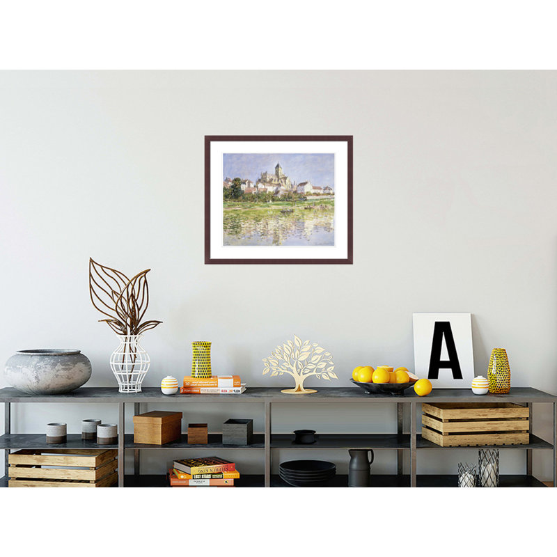 «The Church at Vetheuil» par Claude Monet, impression giclée encadrée, H 23,5 po x l 27,06 po