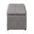 1 Piece Rectangular Storage Ottoman Fabric Linen with 2 Set Ottomans (Gray)-1095013322