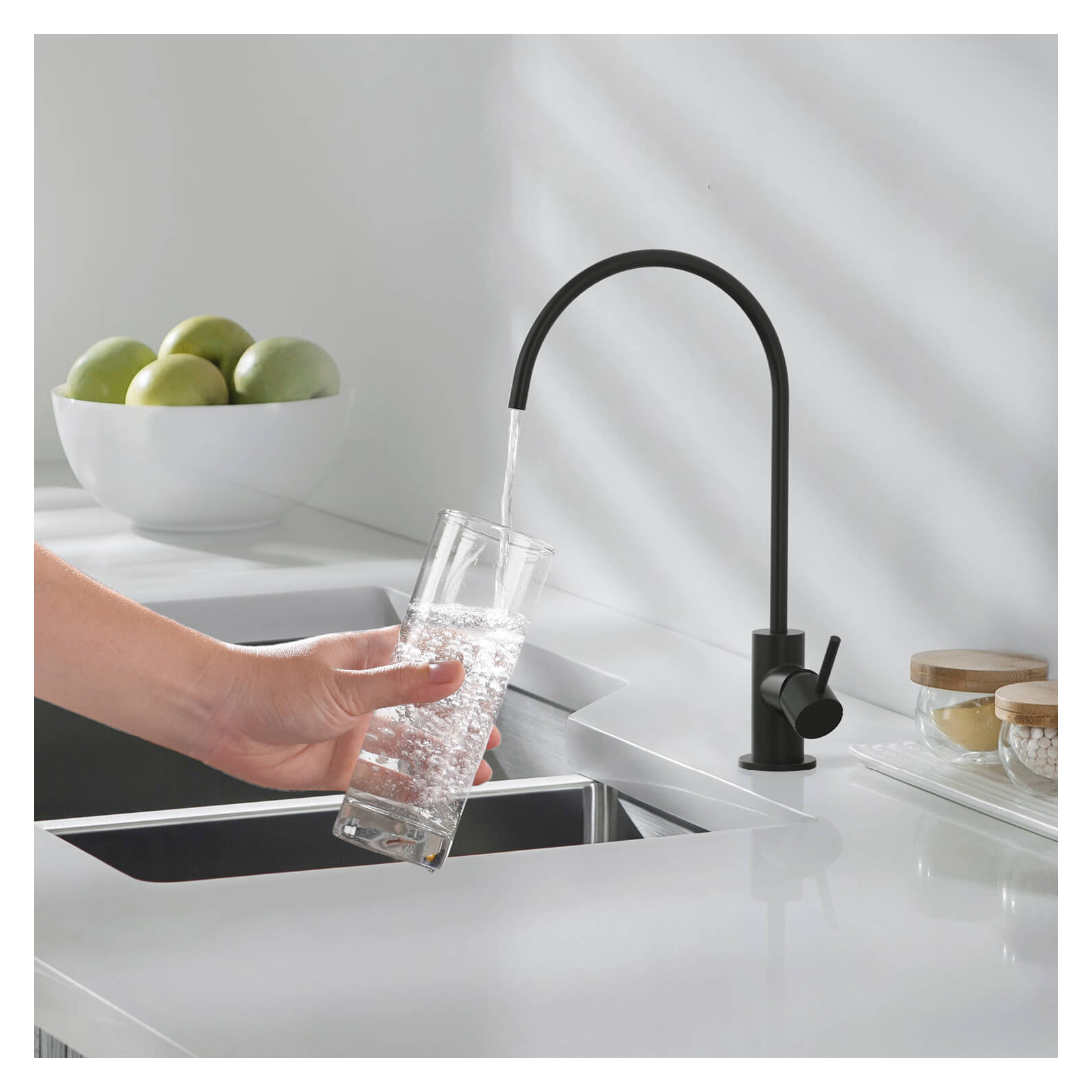Circular Cold Water Dispensers, Matte Black