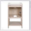 Meuble-lavabo de style français de 20 pouces avec lavabo en céramique, porte à fermeture douce et grand espace de rangement pour les petits espaces