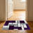 Purple Mondrian Geometric area rugs for Living Room, Soft and Comfortable, Suitable for all seasons, easy to maintain, machine washable Indoor floor mat, Under Table Farmhouse suitable for Bedroom, Dining Room, Study, Patio, Balcony, Home Decor-746494529
