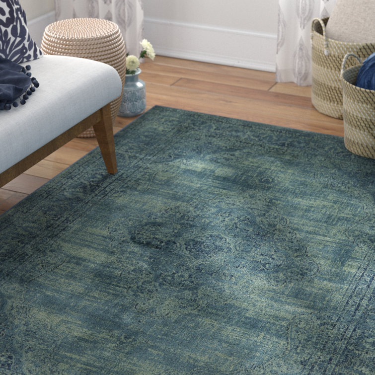 Goodfellow Oriental Turquoise/Blue Area Rug