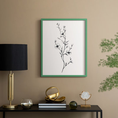 Reproduction florale vintage encadrée CCxxviii - bois massif