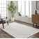 Bryann Solid Color Hand Tufted Viscose/Wool Area Rug in Cream