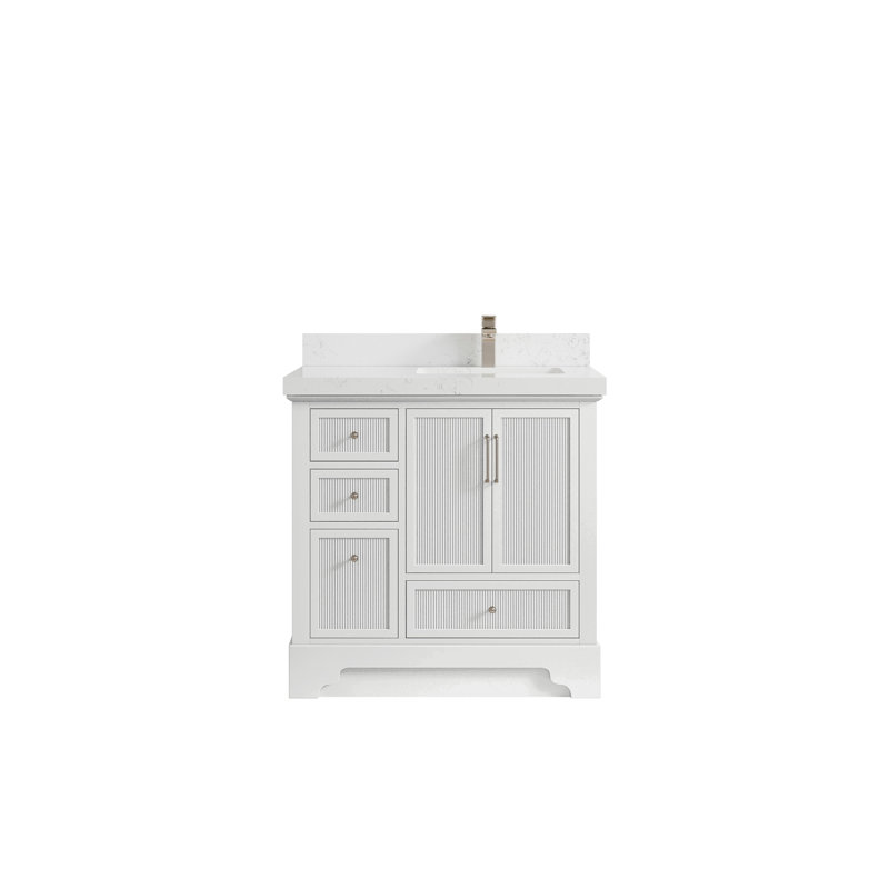 Alys 36'' Single Bathroom Vanity with Quartz Top