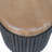 Ribbed Leather Accent Stool