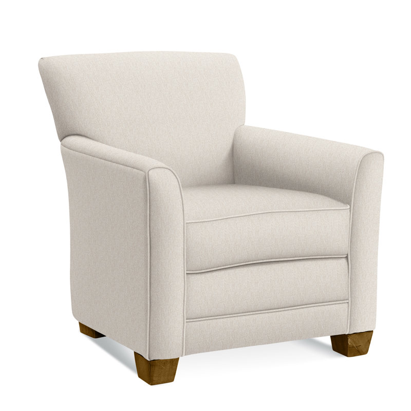 Buckley Armchair, Havana Finish, Snow Crypton Performance; 0884-91