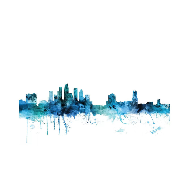 Tampa, Florida Skyline by Michael Tompsett - Wrapped Canvas Gallery-Wrapped Canvas Giclée, 30.48 cm H x 45.72 cm W