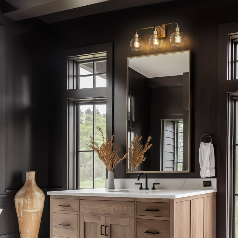 Hanshelmut 3 - Light Bathroom Dimmable Vanity Light, Gold
