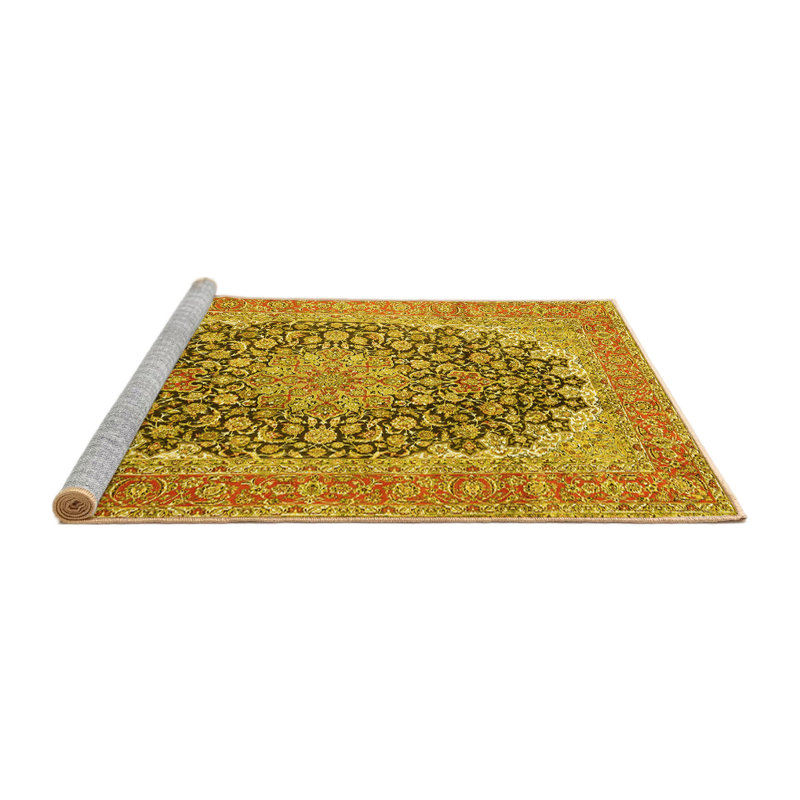 Mekena Washable Oriental Indoor Rug, Round 5'