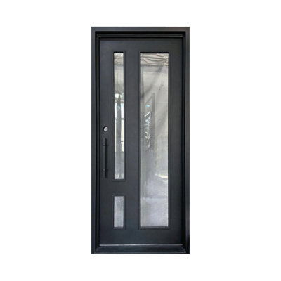 Parallel View Single Iron Door