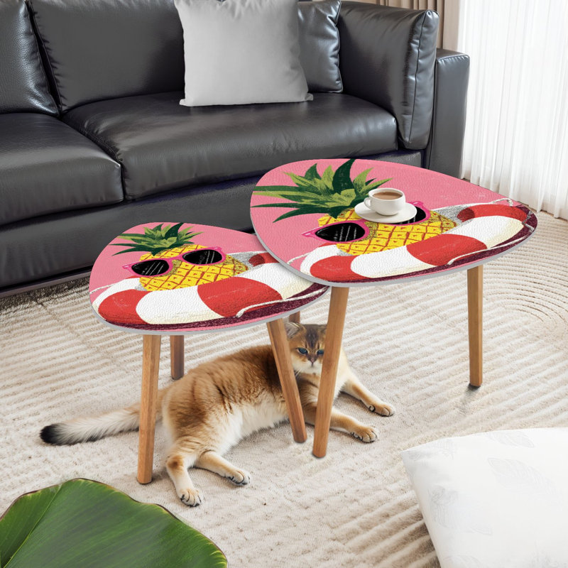 Ensemble de 2 tables basses gigognes Triangle