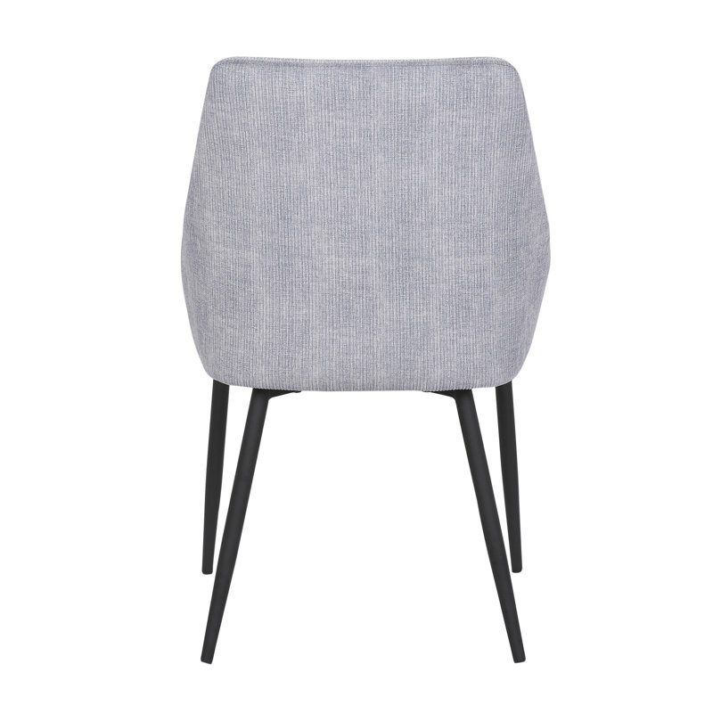 17.75'' H Corduroy Upholstered Side Chair, Corduroy Gray