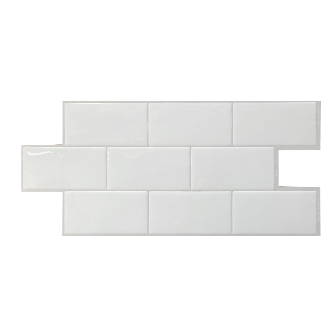9.08'' W x 21.05'' L Gel Peel and Stick Subway Tile Smart Tiles