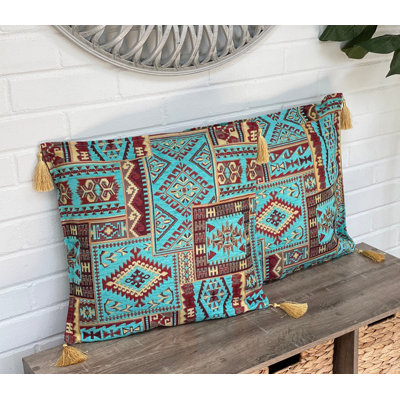 Geometric Cotton Blend Pillow Cover