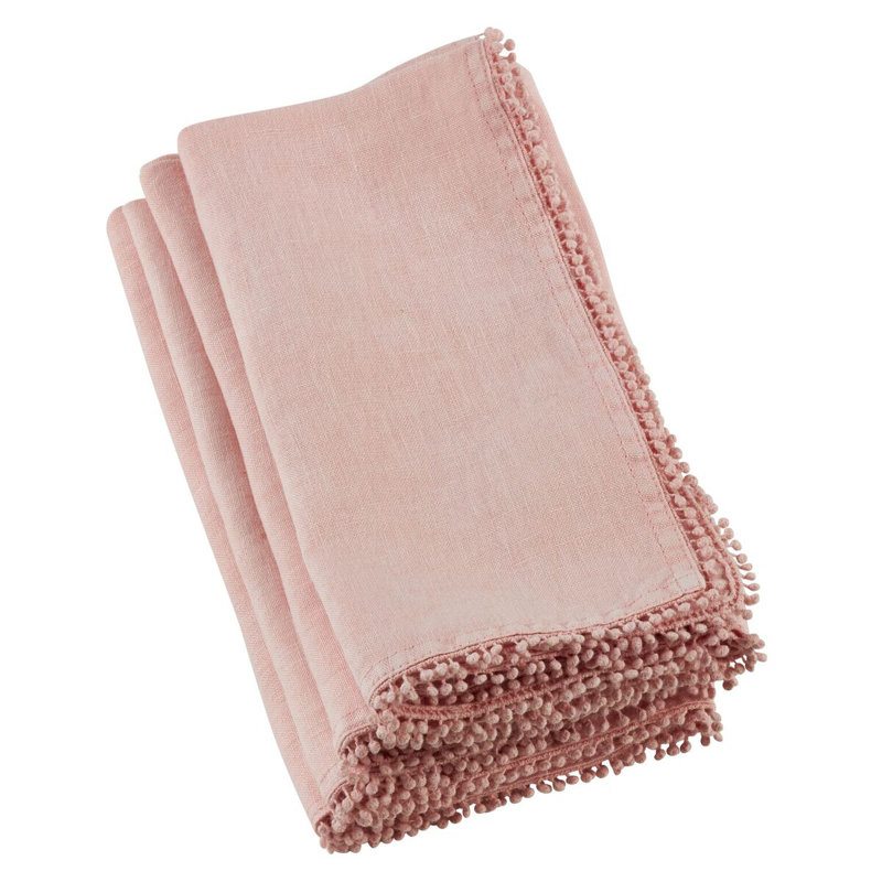 Serviette 20 po Trezza Pom Pom, Rose