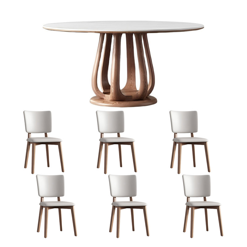 Ensemble de table de salle à manger et de chaises Nordic, H 30,31 po x L 47,24 po x l 47,24 po