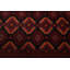 Tapis noir et rouge Teimani 3 pi 7 po x 5 pi 8 po