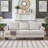 83" Modern Classic Design With Nails Living Room 3 Seater Sofa Fabric Couch,Upholstered Polyester-123183043