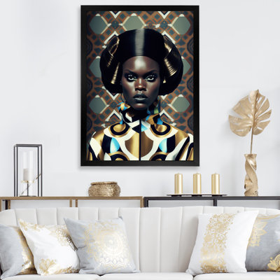 «Beautiful Contemporary Contemporary Retro Woman IV», reproduction sur toile