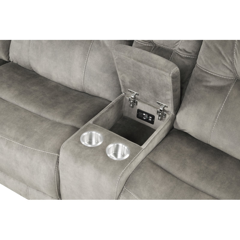 Karliyah 7 Piece Modular Manual Reclining Sectional, Shadow Natural