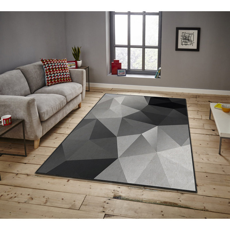 Luxurious Area Rug, 100% Polyester, 5.9 x 9.2 Feet | 740 g/m² Weight, Non-Slip Felt Dot Underside, Easy Clean Velvet Fabric, 0.08 in Pile Height | Machine Washable, Perfect for Living Room & Bedroom Décor