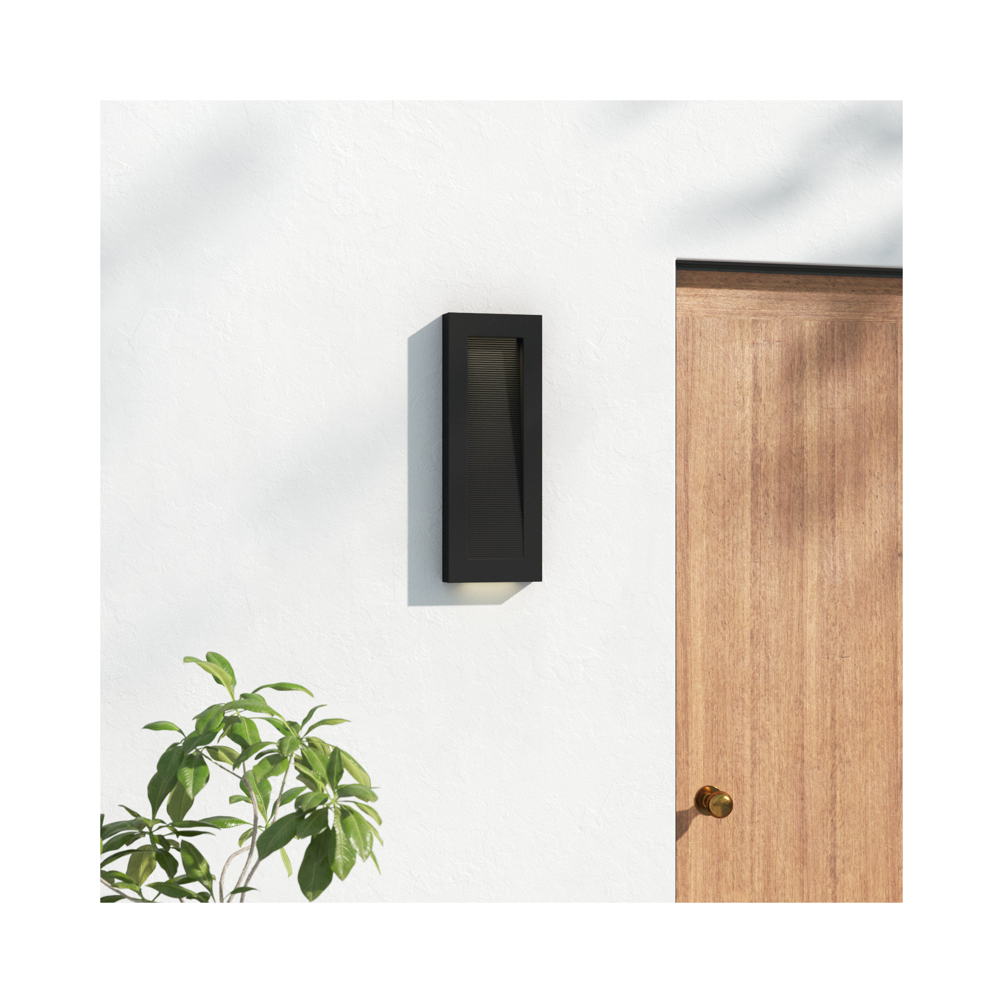 Vossi Outdoor Aluminum LED Wall Light, 22" H x 8" W x 2" D