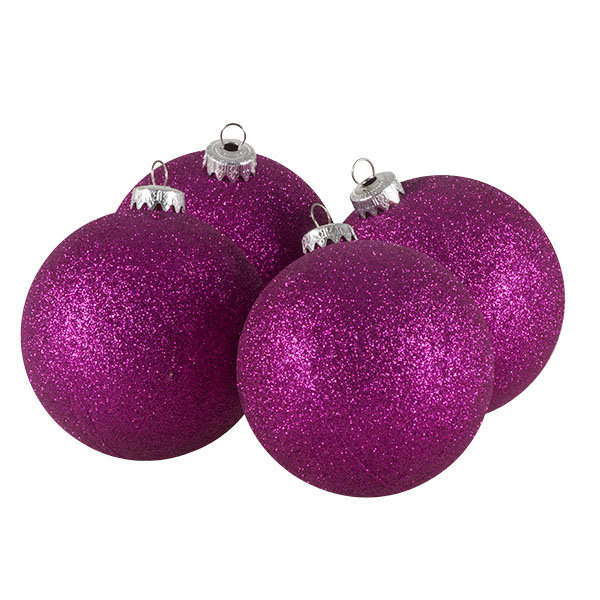 10cm Ball Ornament, Cerise Pink