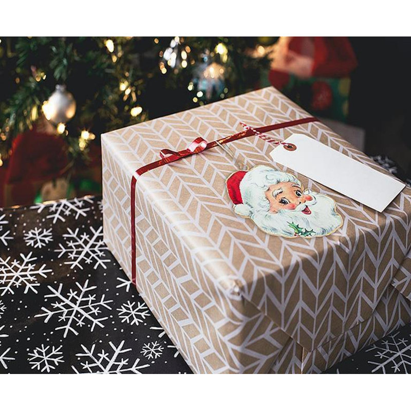 Ornement tête de père Noël rétro