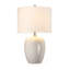 23 po Lampe de table en céramique blanche à 3 voies avec abat-jour tambour-120348337