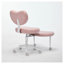 Fauteuil de méditation rose à roulettes Teddy