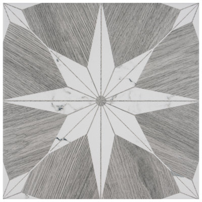 Llama Stella Loire Verso 10" x 10" Porcelain Marble Look Wall & Floor Tile