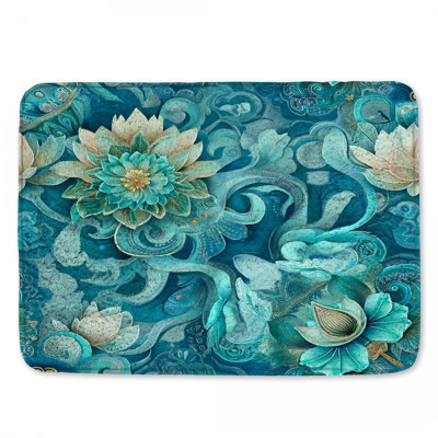 Tapis de bain floral